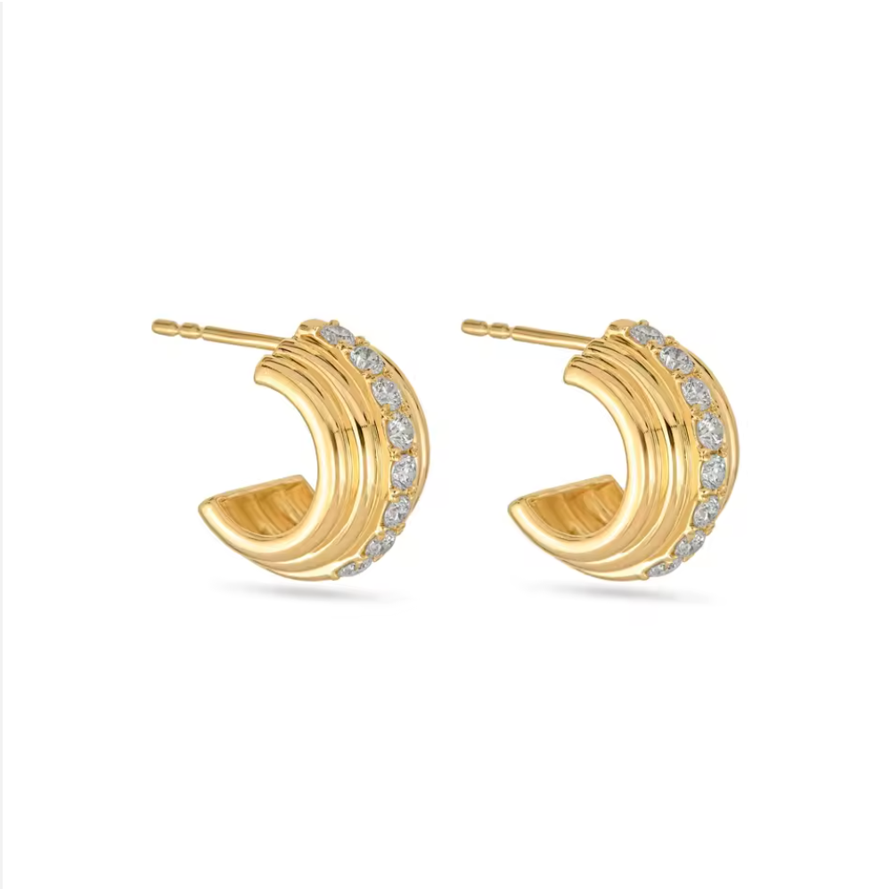 Multi-ring Earrings with Zircon Stones | S925