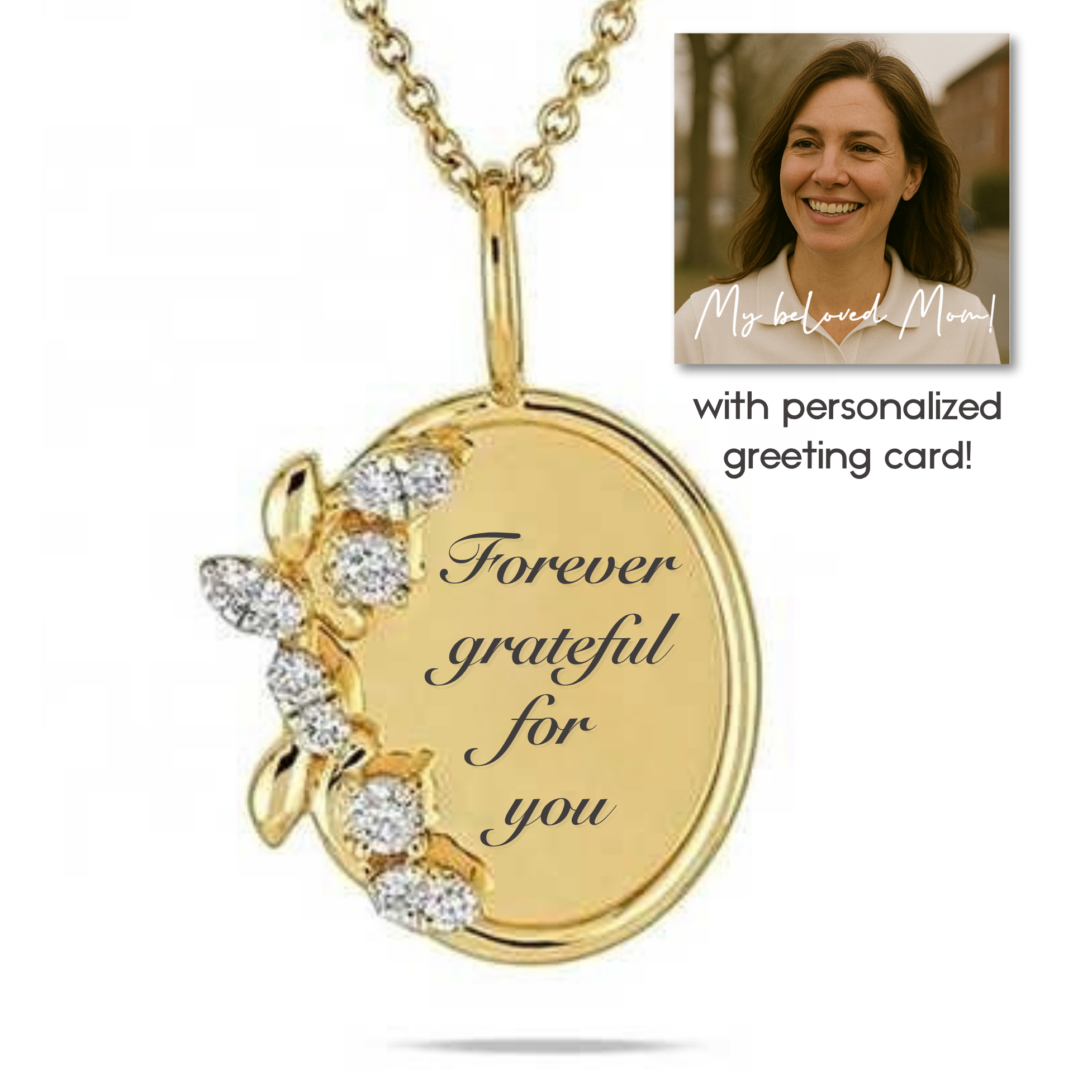 “Forever Grateful For You” Necklace For Mom | S925