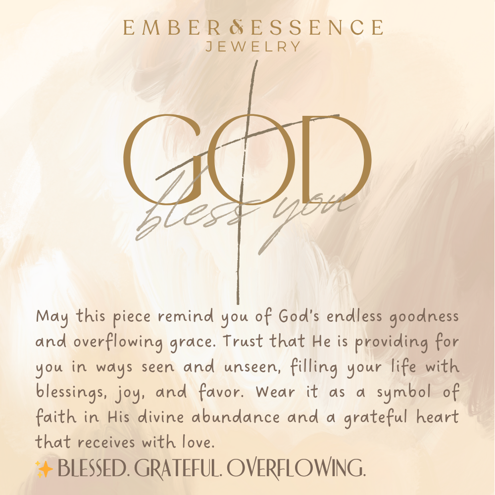 "BLESSINGS POURED BEYOND MEASURE" Custom Name Necklace | Malachi 3:10