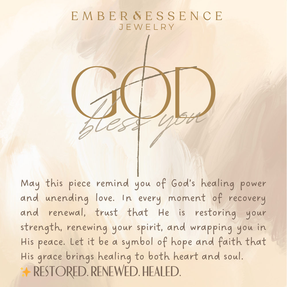 "GOD HEALS, GOD RESTORES" Custom Name Necklace | Jeremiah 17:14