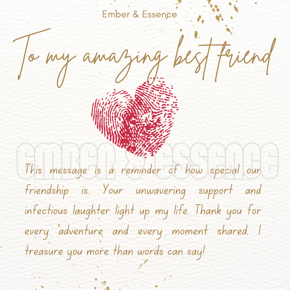 BEST FRIEND BRACELET: Initials with Custom Message Design