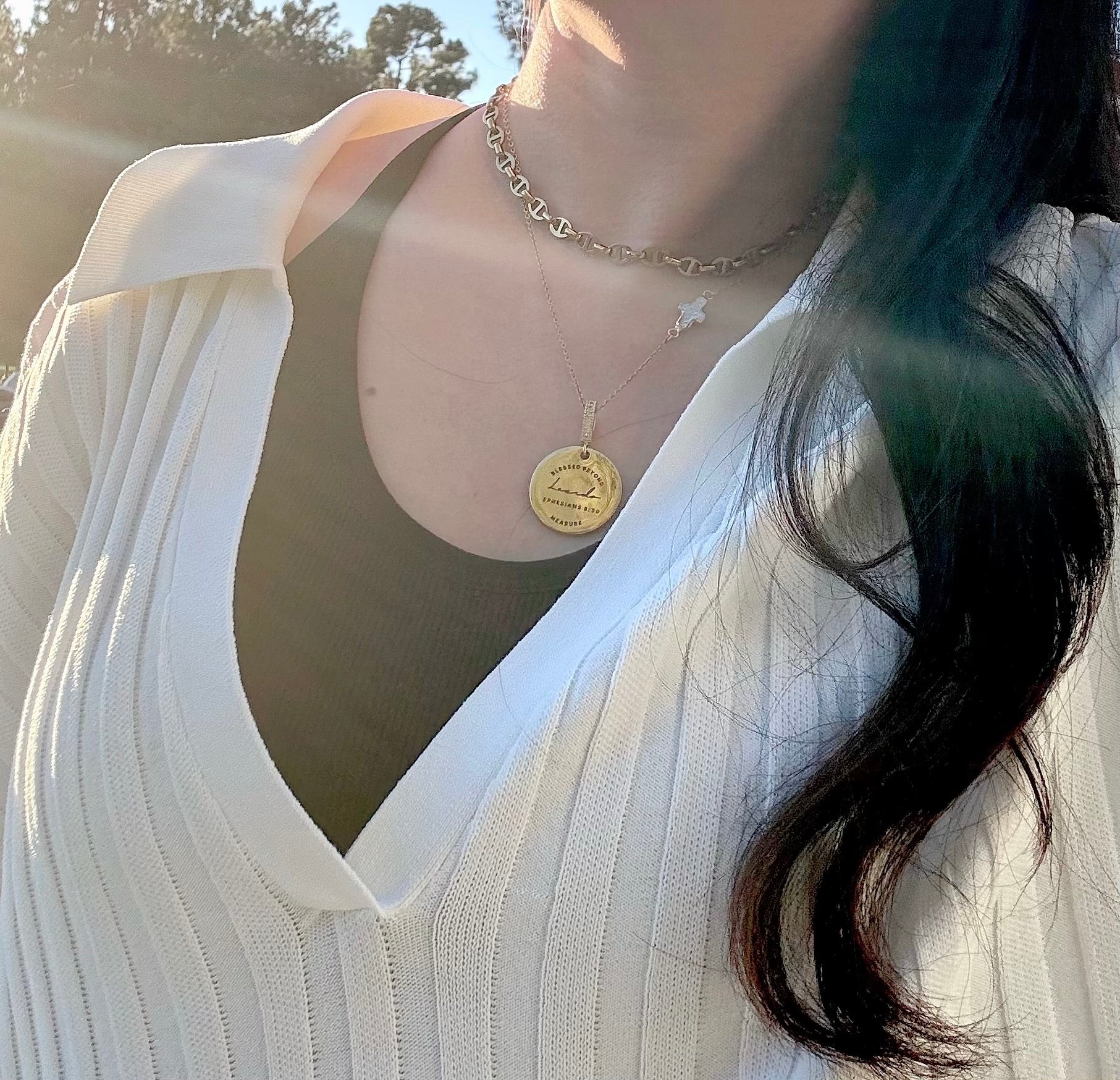 "WORRY LESS, TRUST HIM MORE" Custom Name Necklace | Matthew 6:34