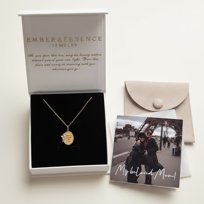 Custom Heartfelt Message on Elegant Zircon Scalloped Heart Necklace | S925