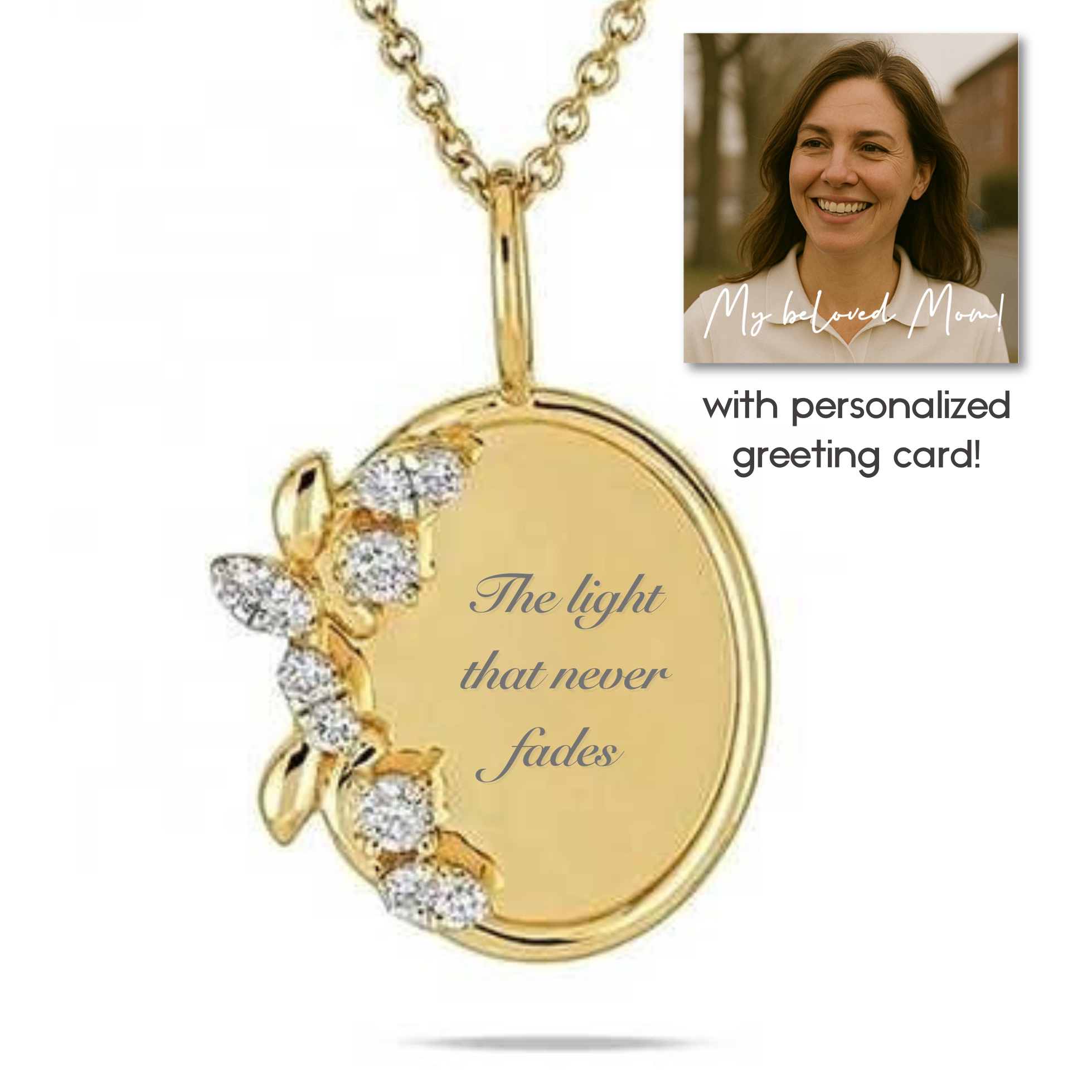 “The light that never fades” Necklace For Mom | S925