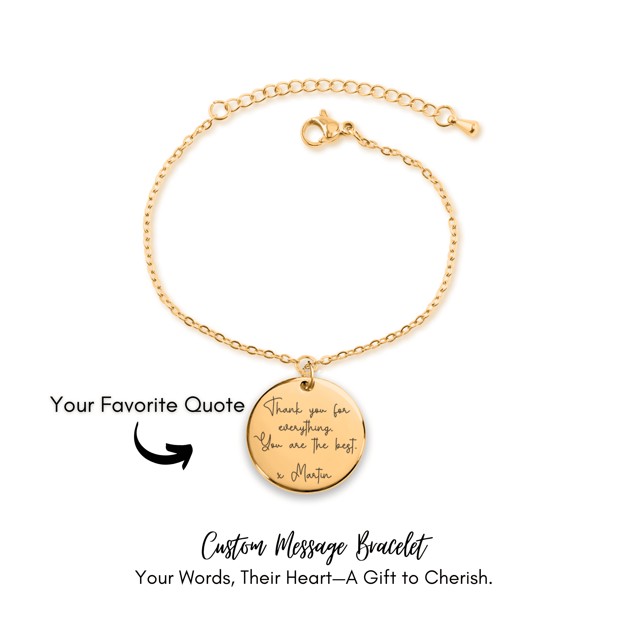 GRANDMOTHER BRACELET: Custom Message Design