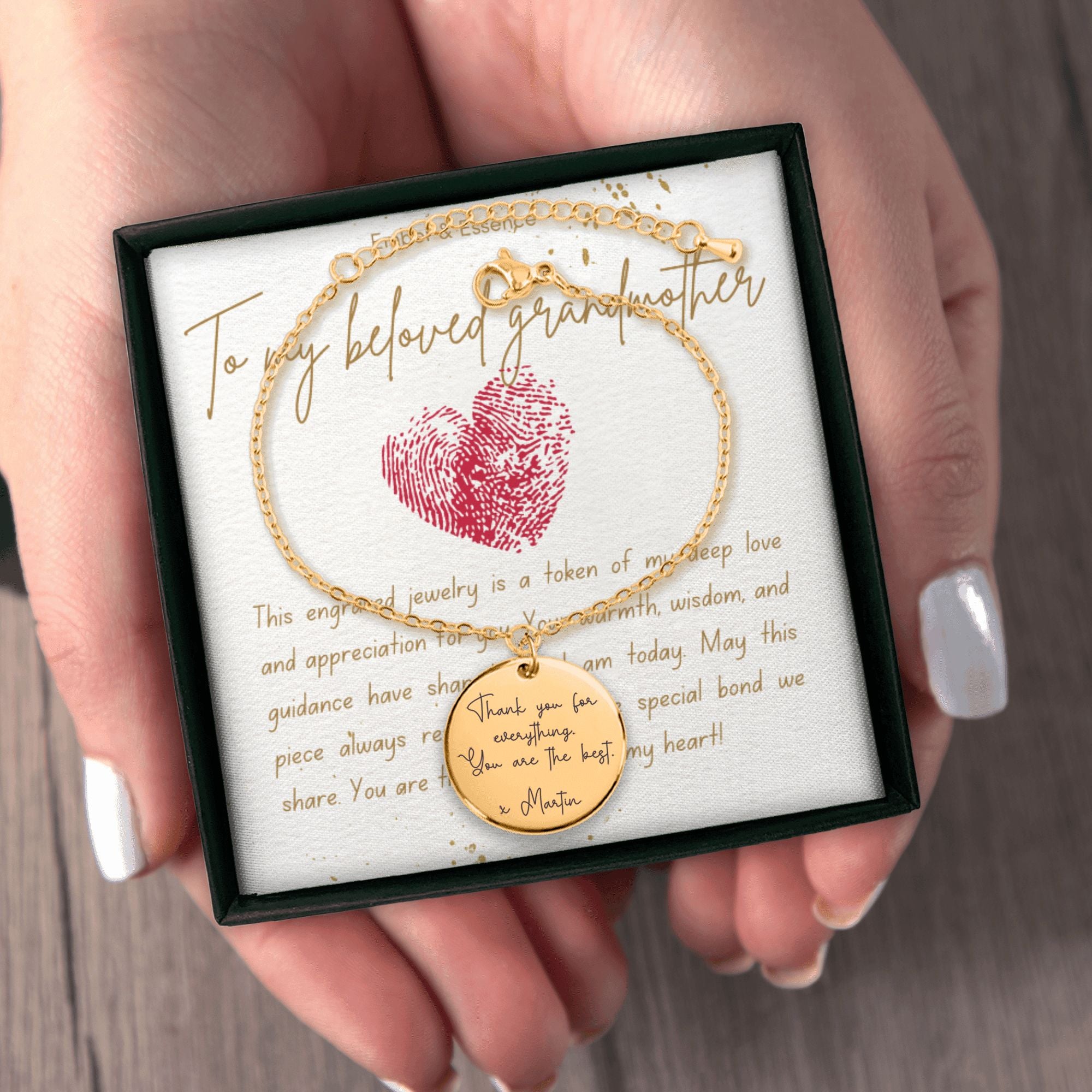 GRANDMOTHER BRACELET: Custom Message Design