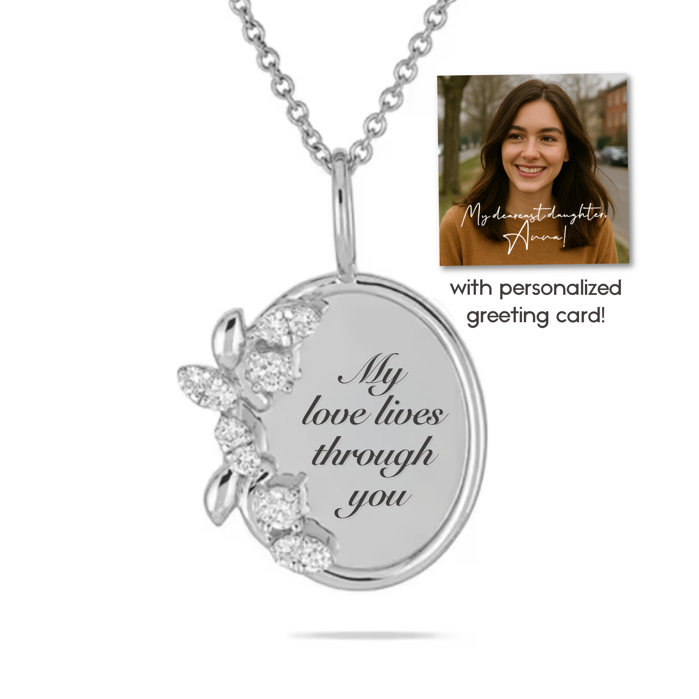 “My Love Lives Through You” Necklace For Daughter | S925