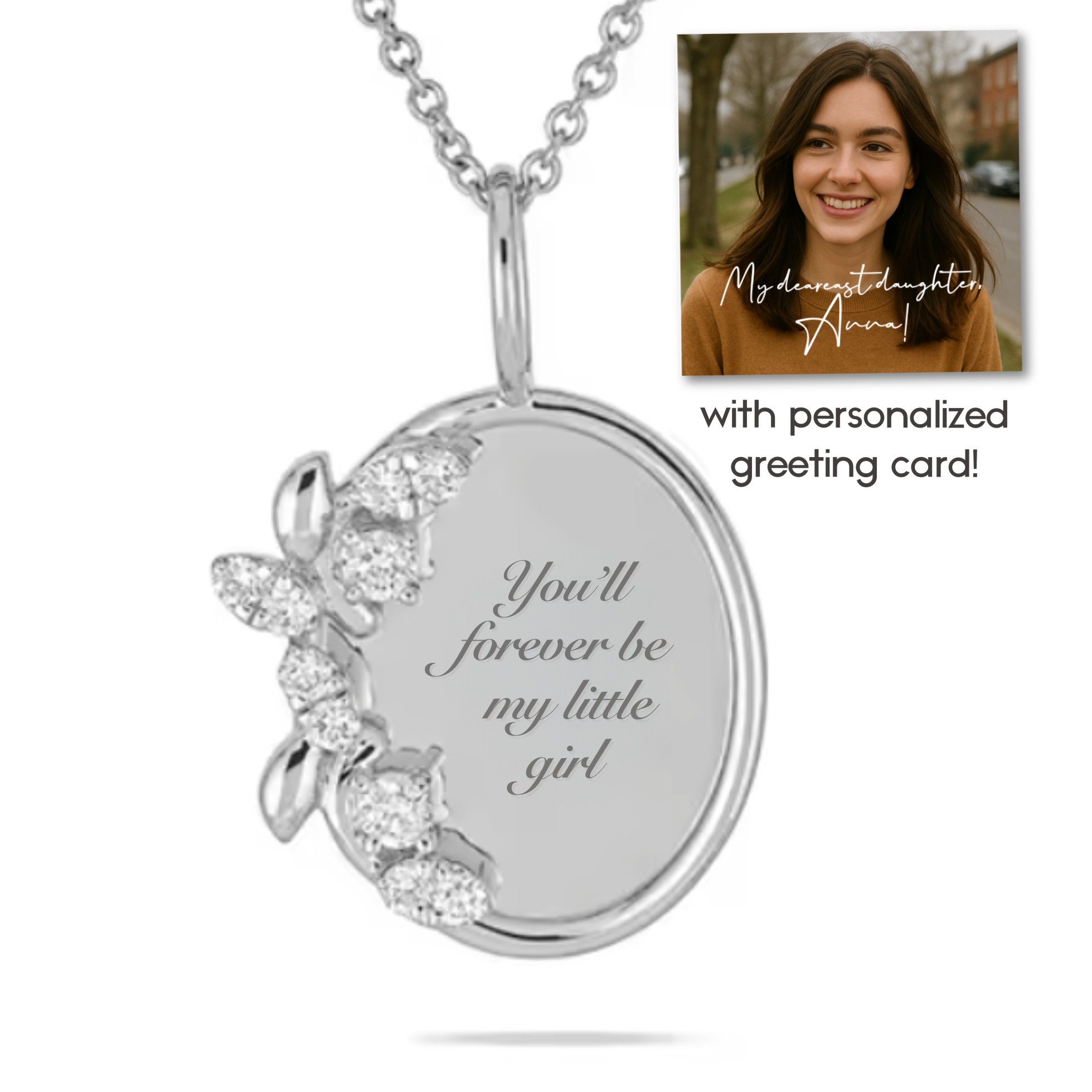 “You’ll Forever Be My Little Girl” Necklace For Daughter | S925