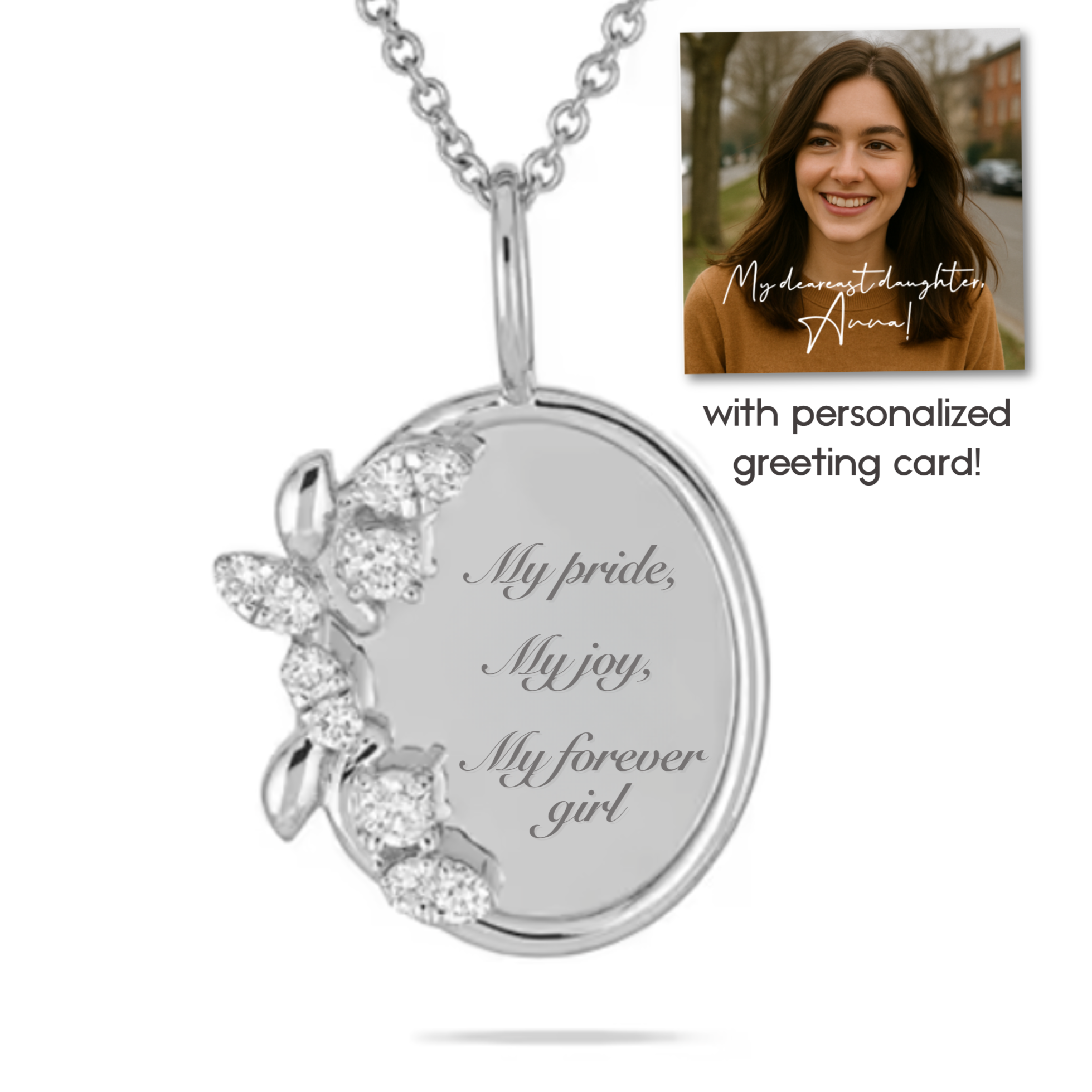 “My Pride, My Joy, My Forever Girl” Necklace For Daughter | S925