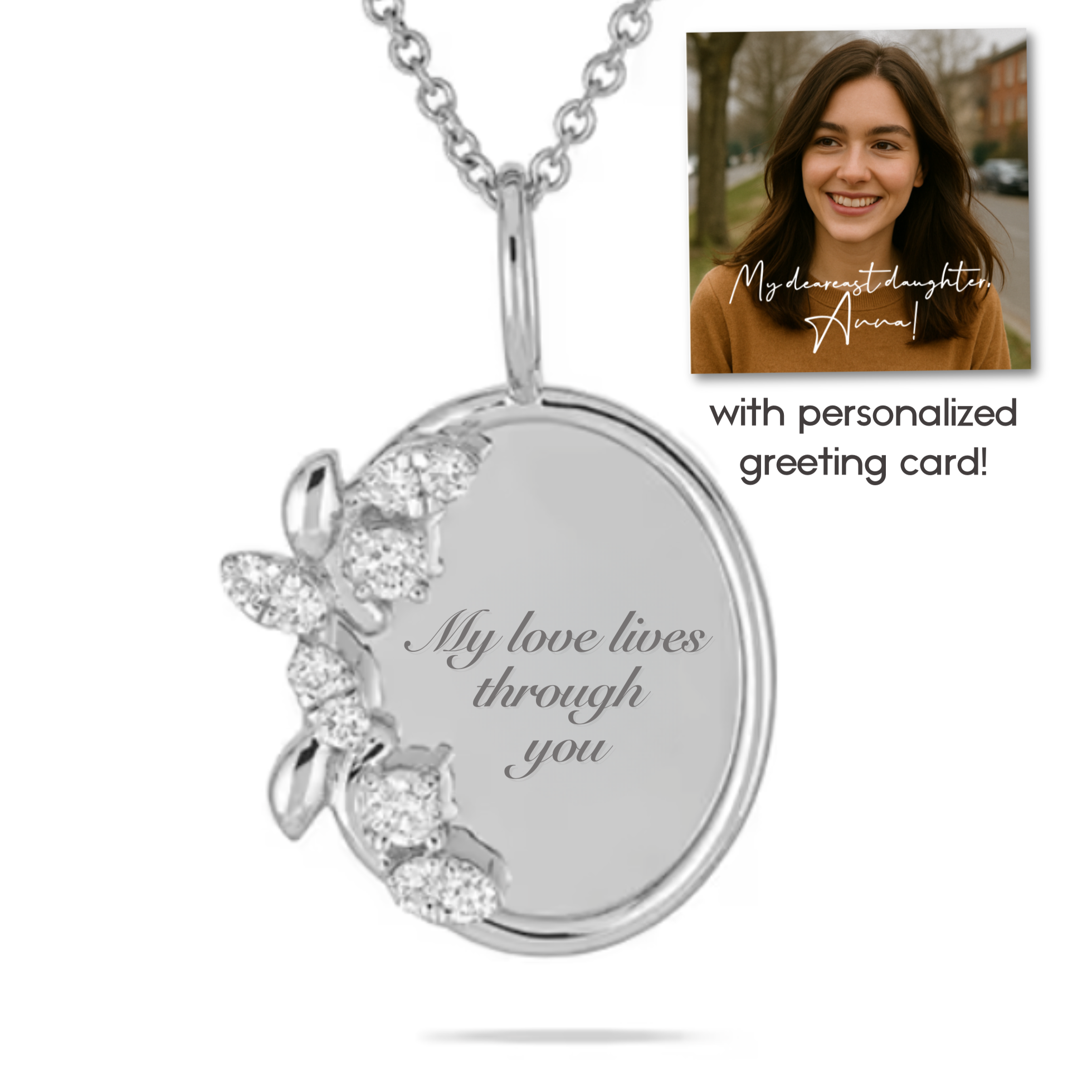 “My Love Lives Through You” Necklace For Daughter | S925