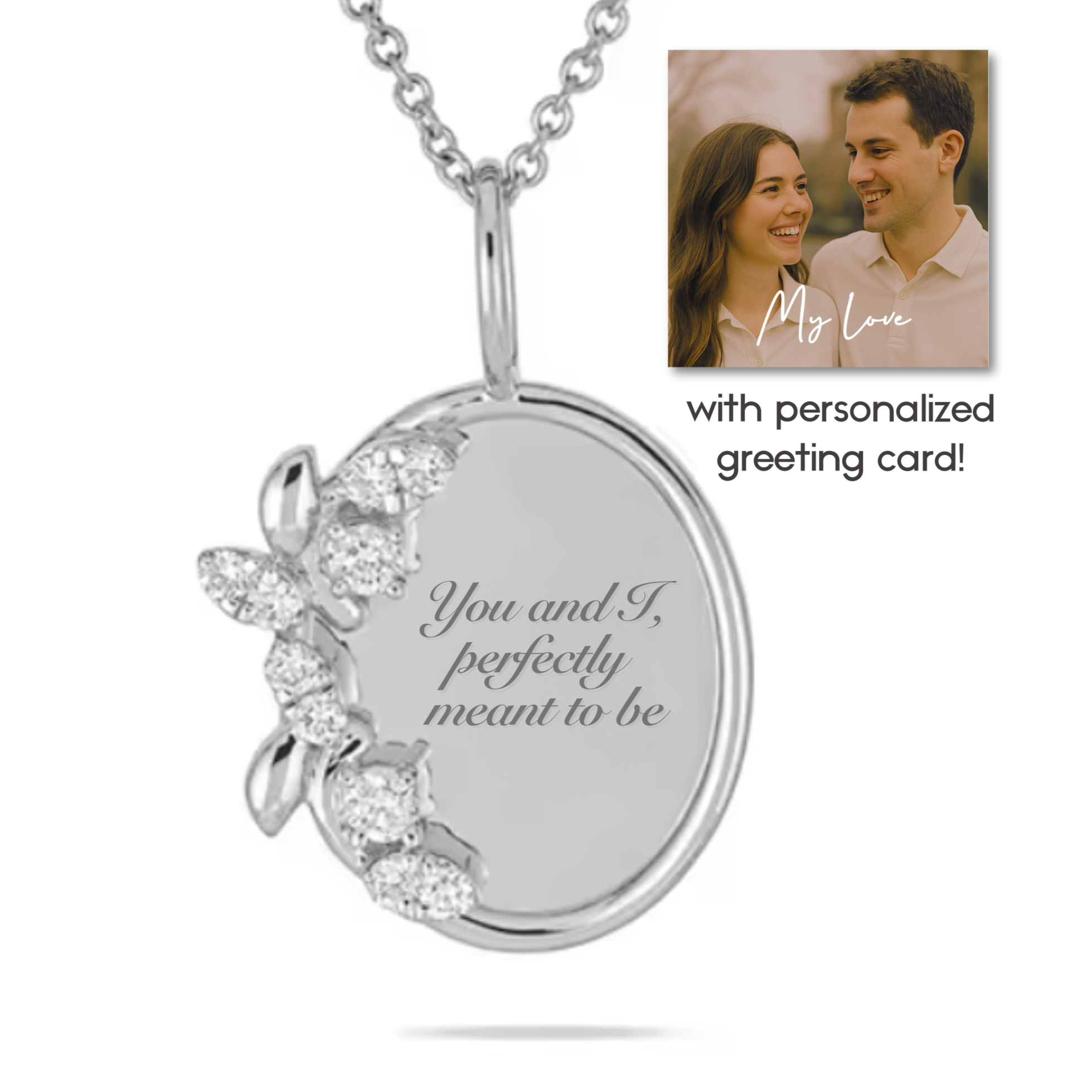 “You and I, perfectly meant to be” Necklace For Wife or Girlfriend | S925