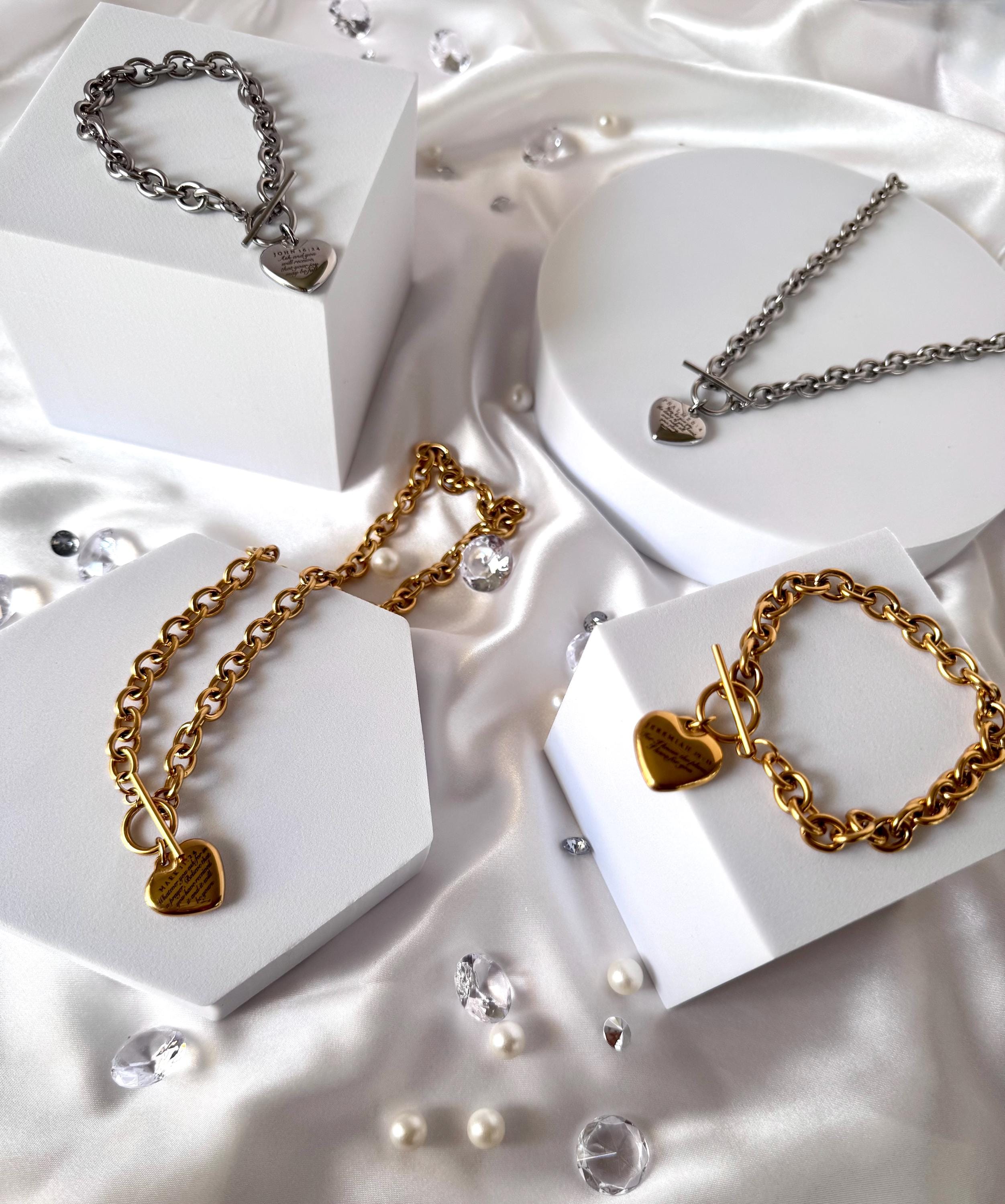 Mark 11:24 Heart Necklace or Bracelet