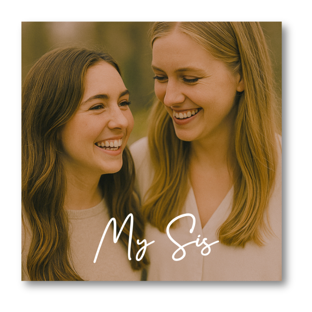 “We laugh, we cry, we love” Necklace For Sister or Bestie | S925