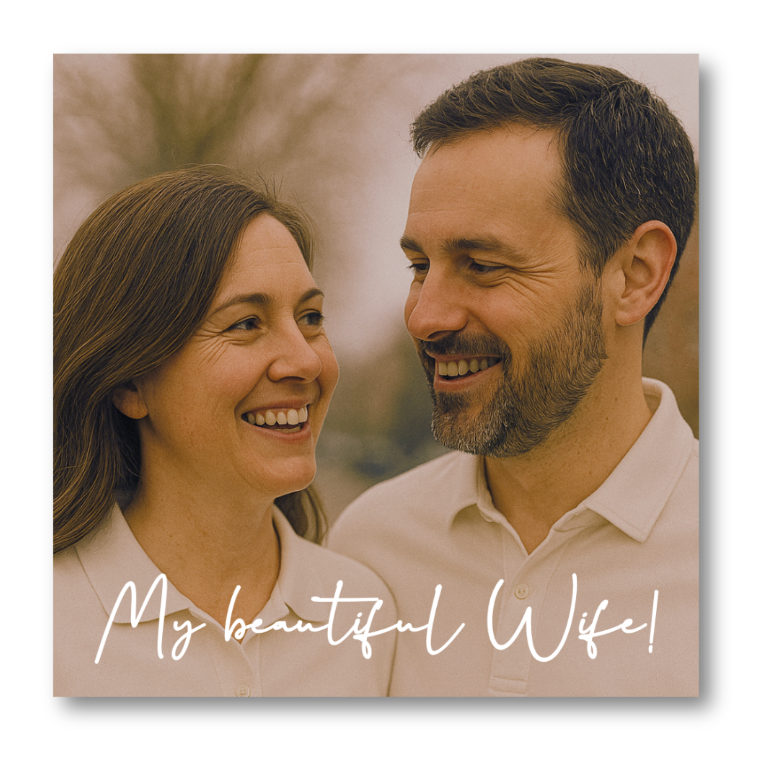 Elegant sterling silver "I saw you and knew you were the one" necklace with zircon accents and personalized greeting card for wife or girlfriend