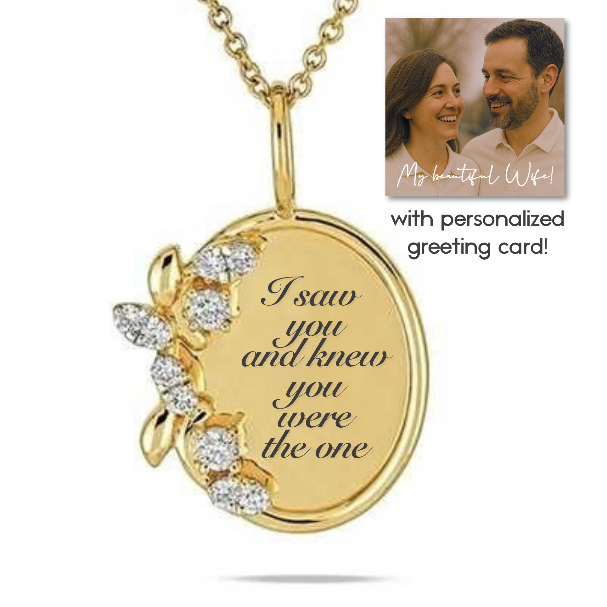 “I saw you and knew you were the one” Necklace For Wife or Girlfriend | S925