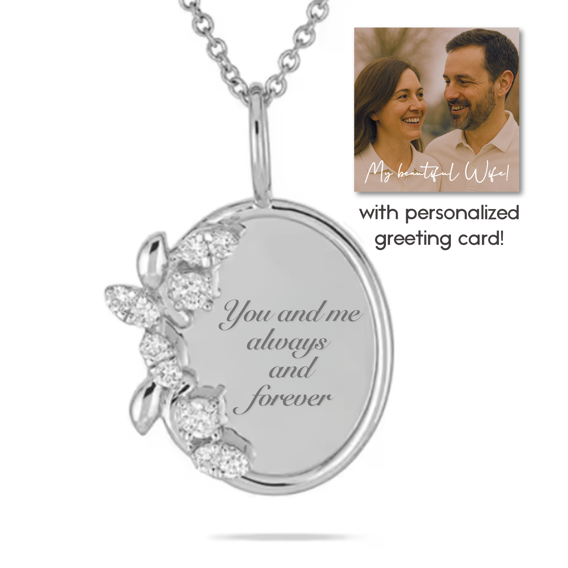 “You and me, always and forever” Necklace For Wife or Girlfriend | S925