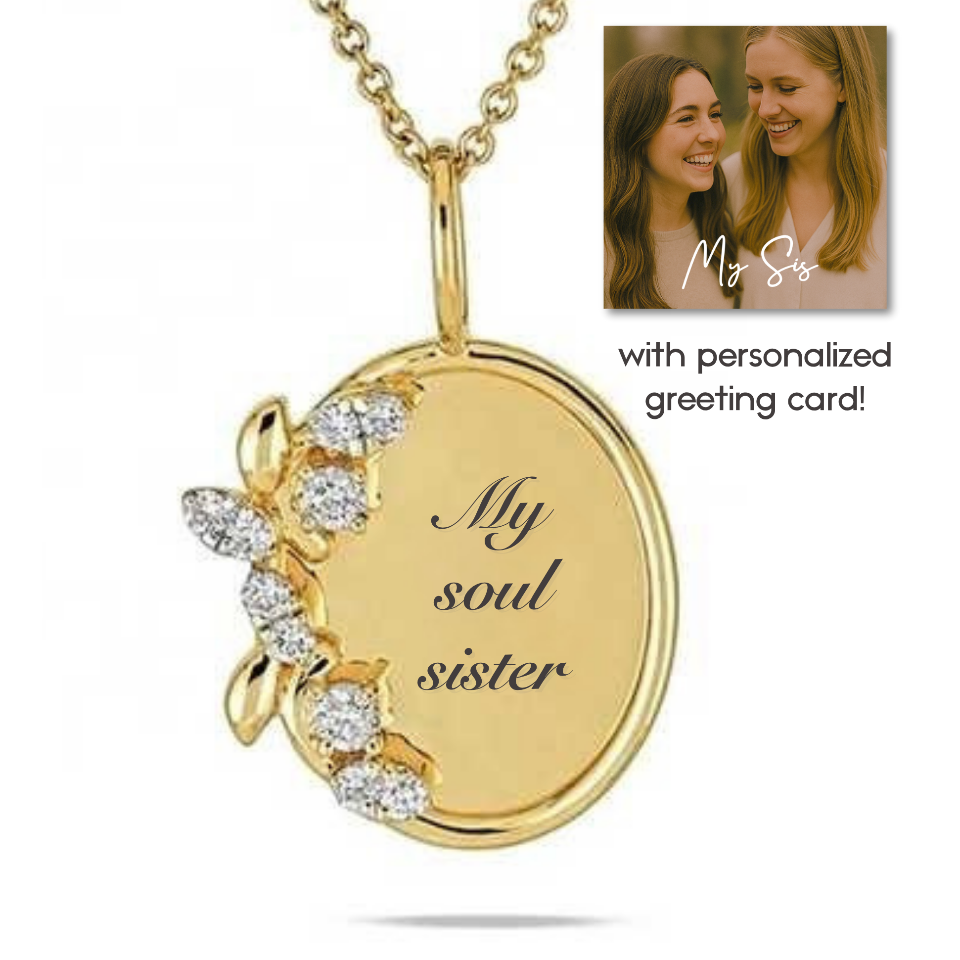 “My Soul Sister” Necklace For Sister or Bestie | S925