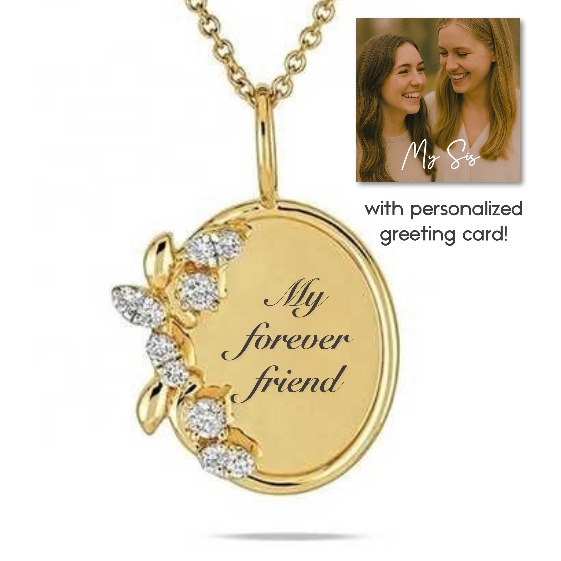 “My Forever Friend” Necklace For Sister or Bestie | S925