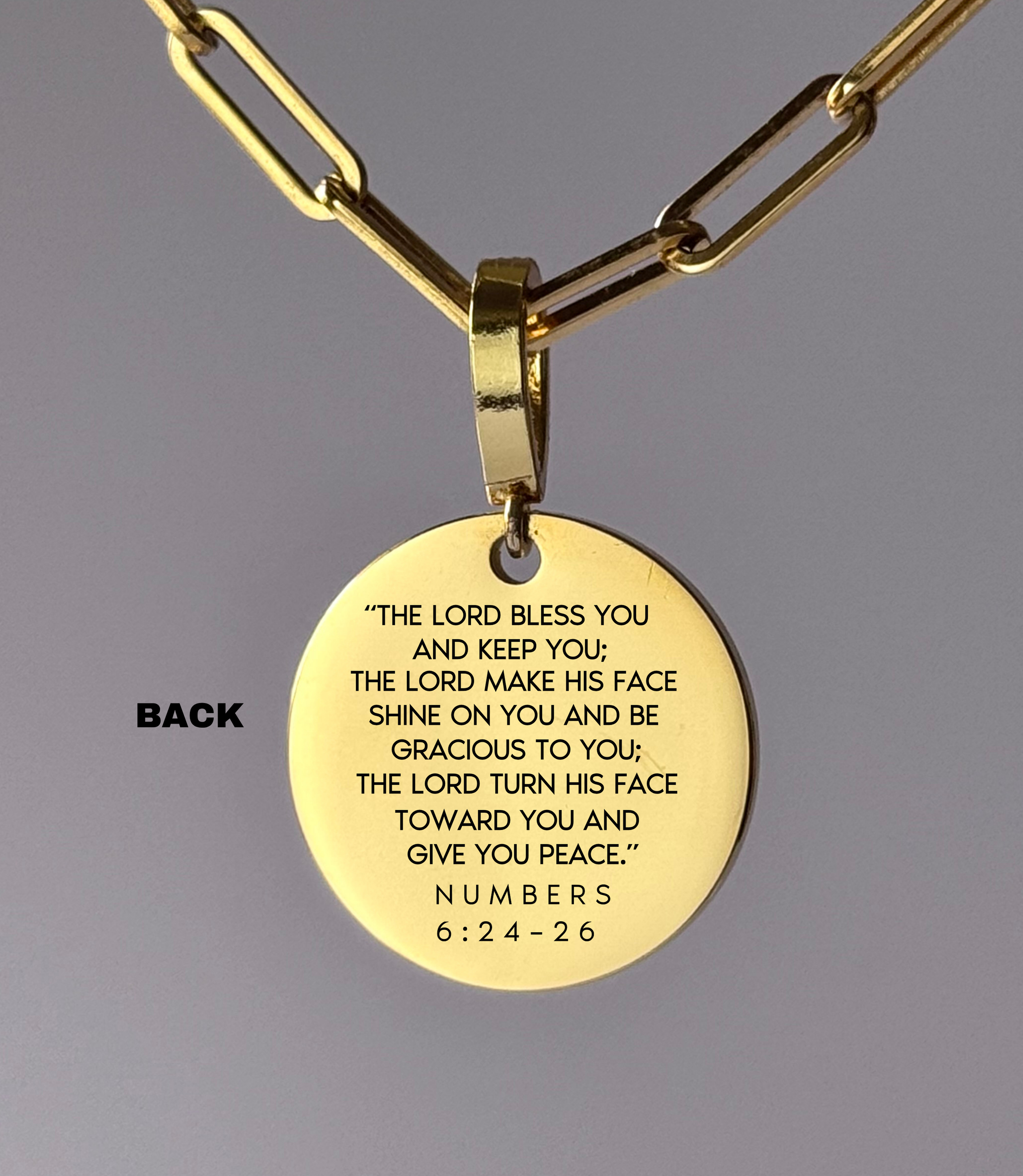 "GOD’S GRACE SHINES ON YOU" Custom Name Necklace | Numbers 6:24-26