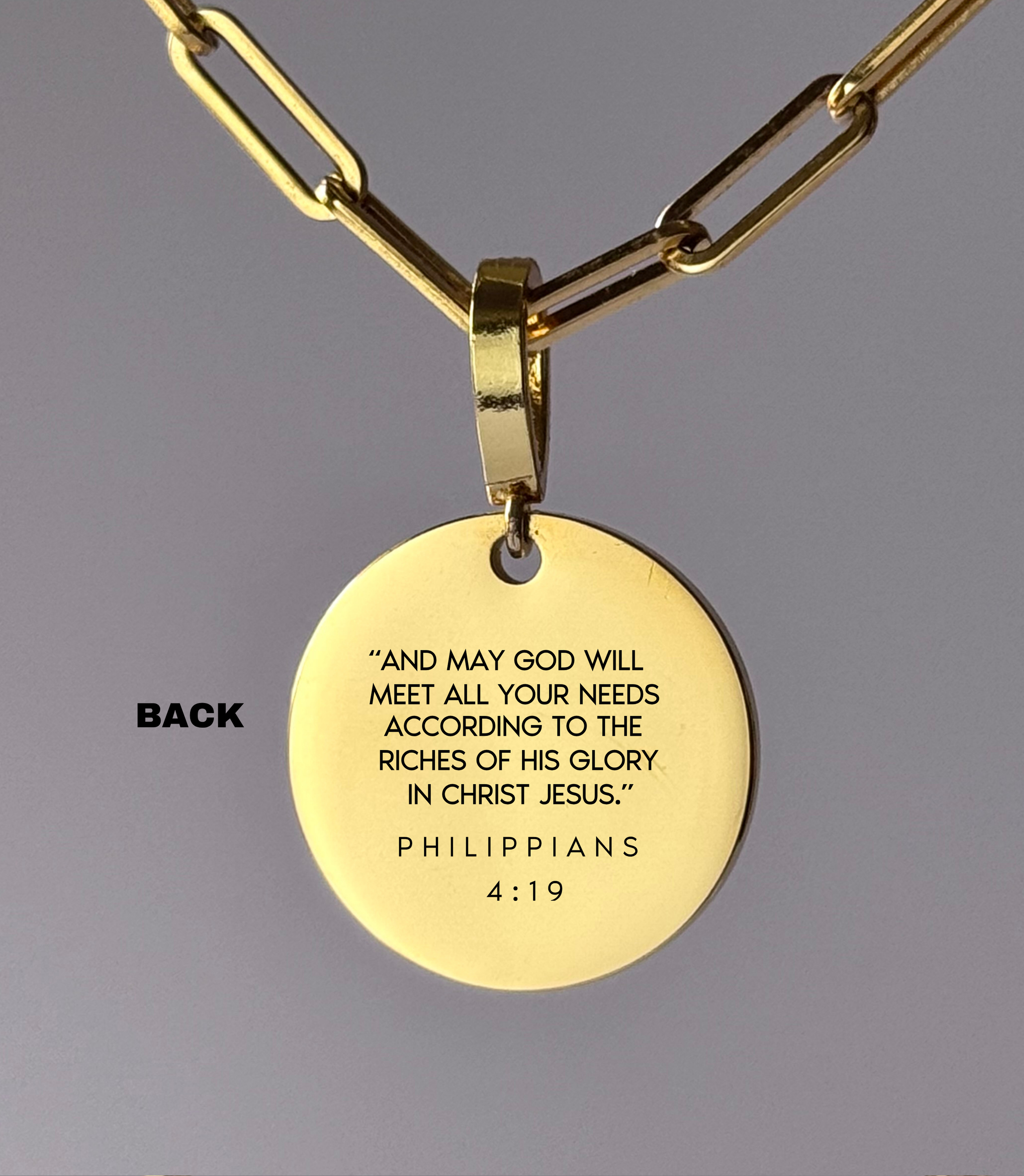 "GOD SUPPLIES ALL YOUR NEEDS" Custom Name Necklace | Philippians 4:19