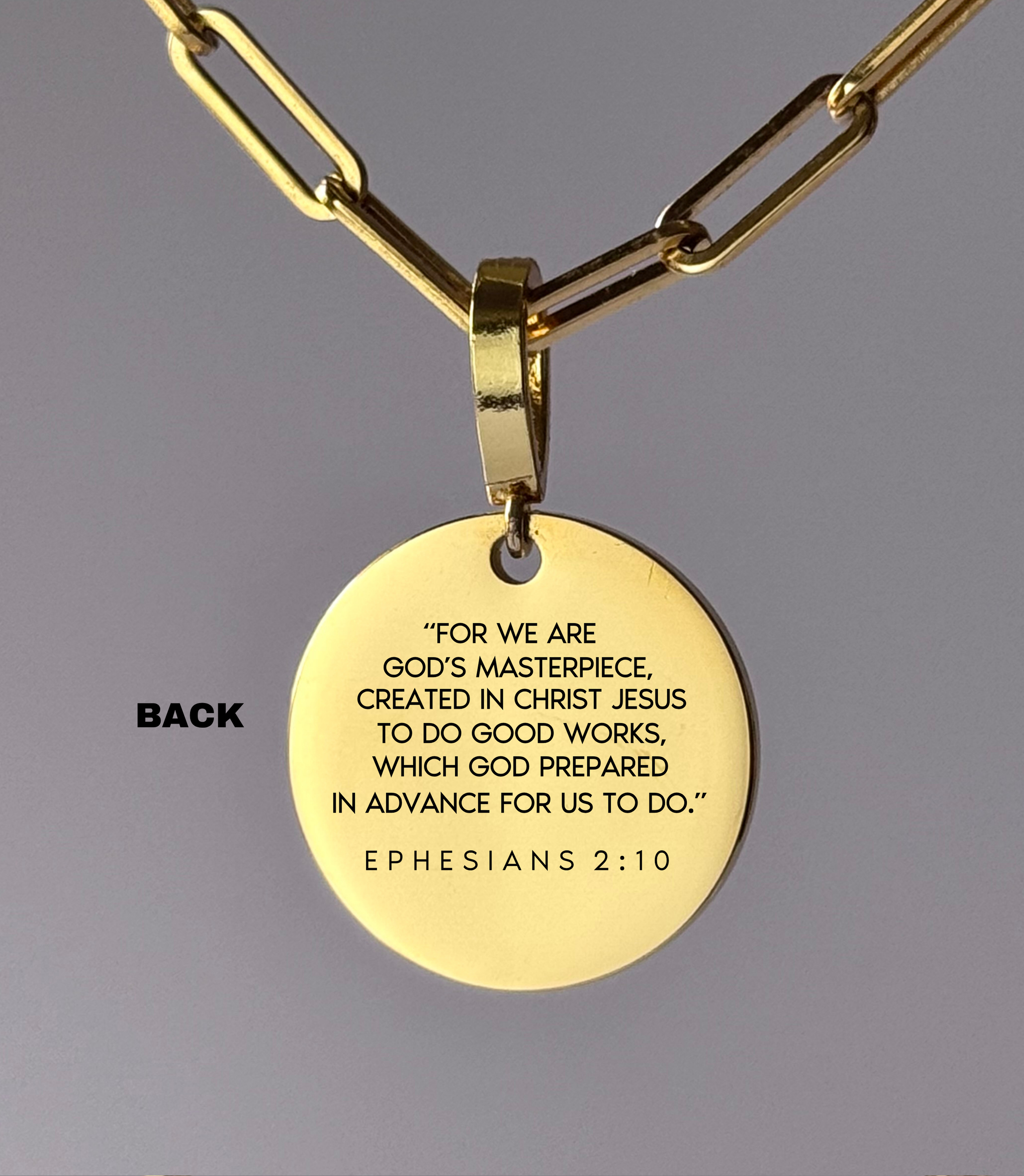 "YOU ARE GOD’S MASTERPIECE" Custom Name Necklace | Ephesians 2:10