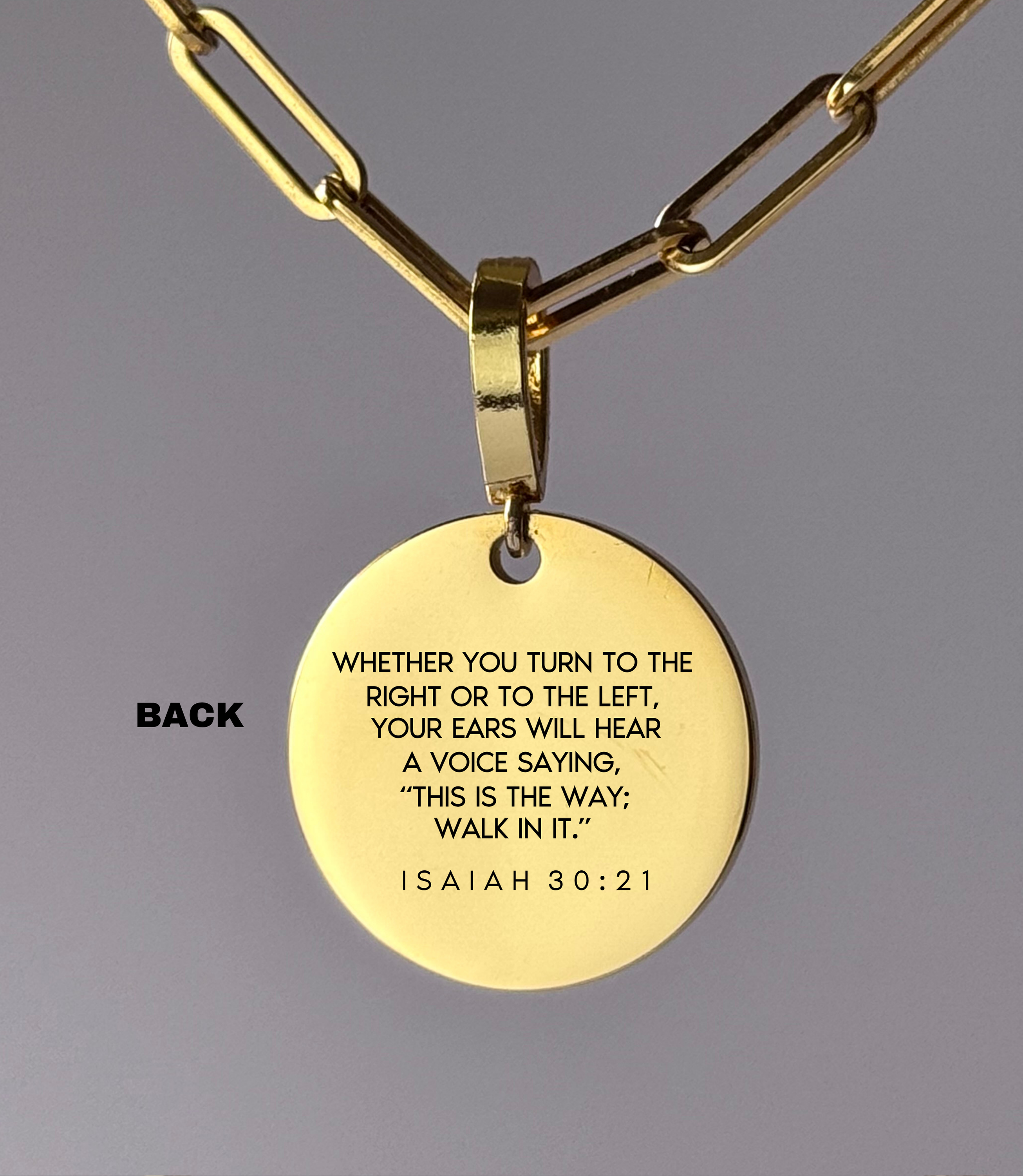"GOD WHISPERS, “THIS IS WAY”" Custom Name Necklace | Isaiah 30:21