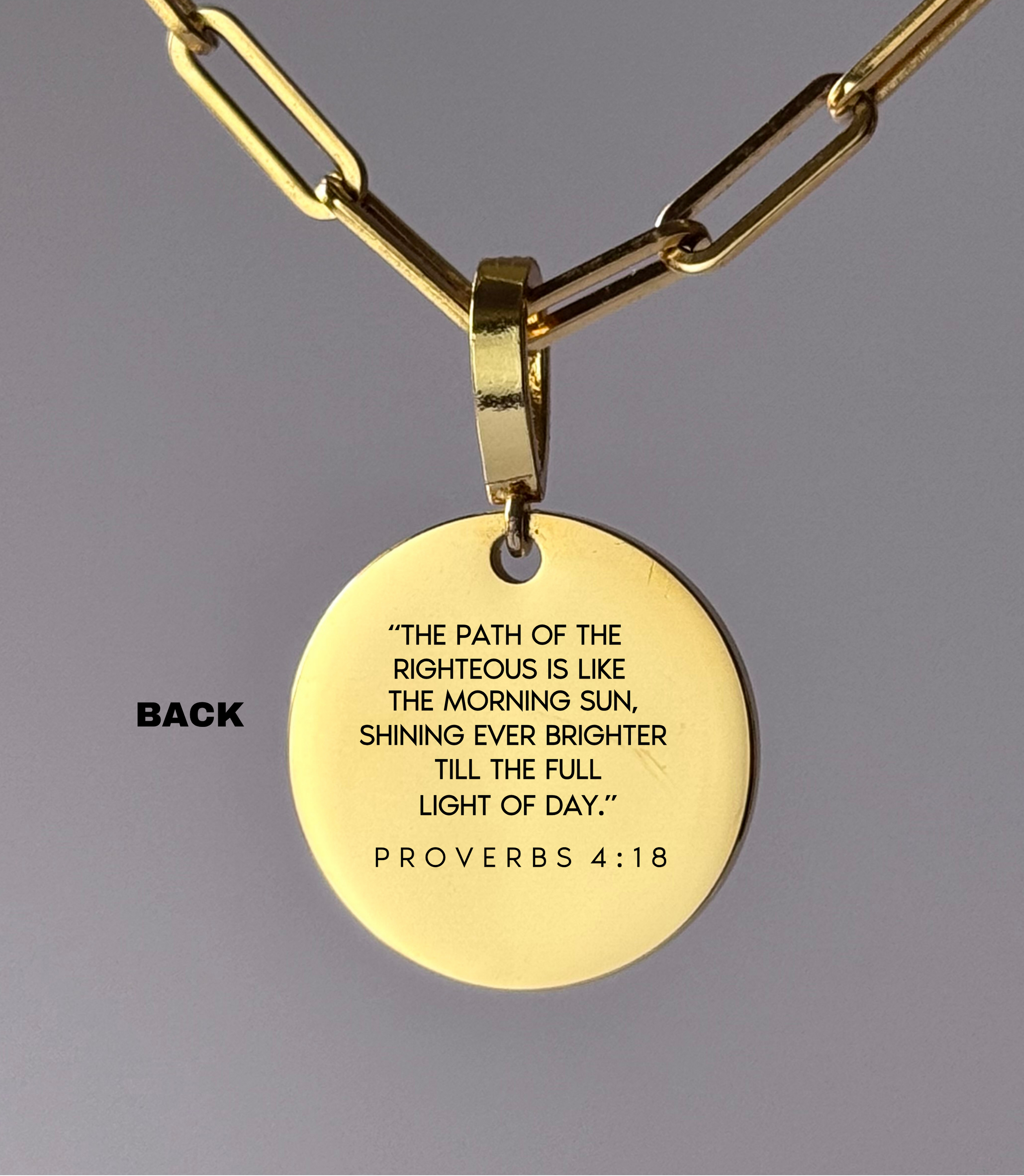 "YOUR PATH SHINES EVER BRIGHTER" Custom Name Necklace | Proverbs 4:18