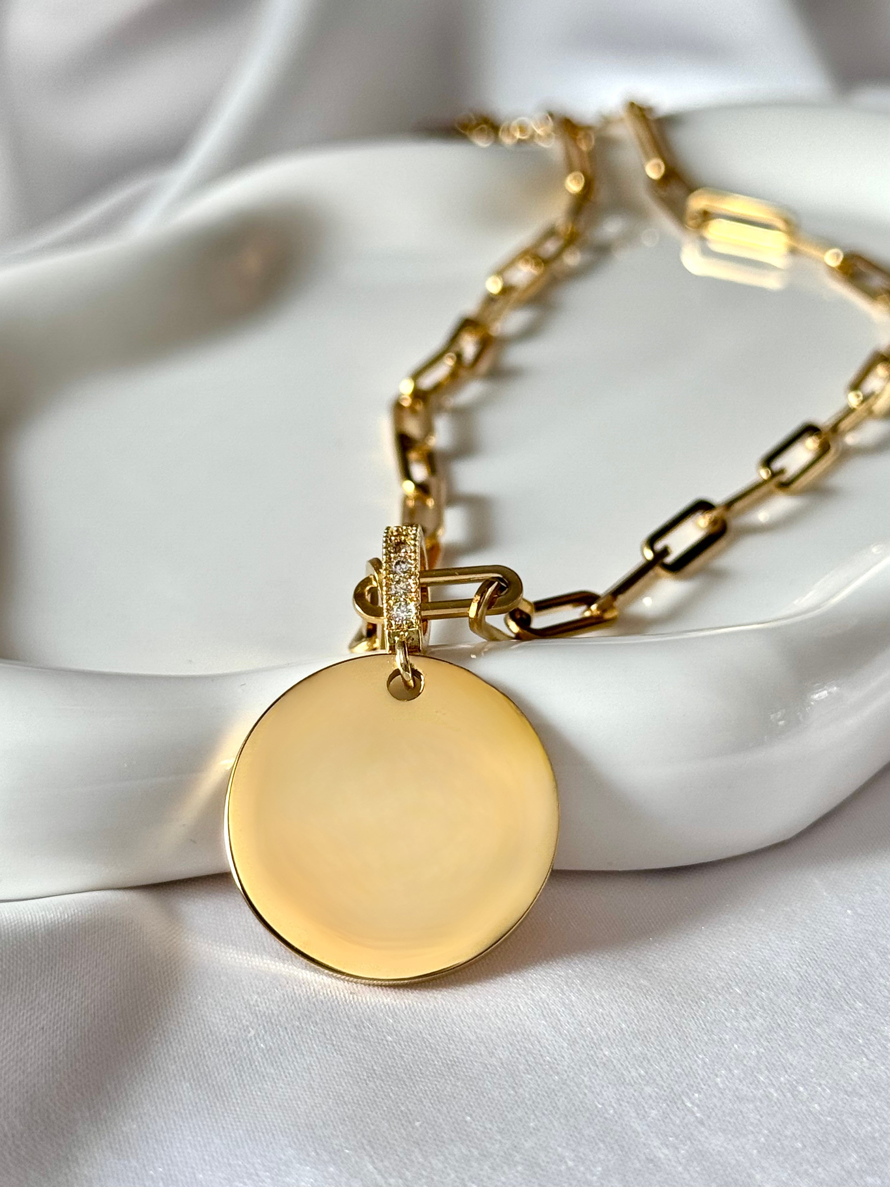 Custom Scripture on Round Pendant Necklace