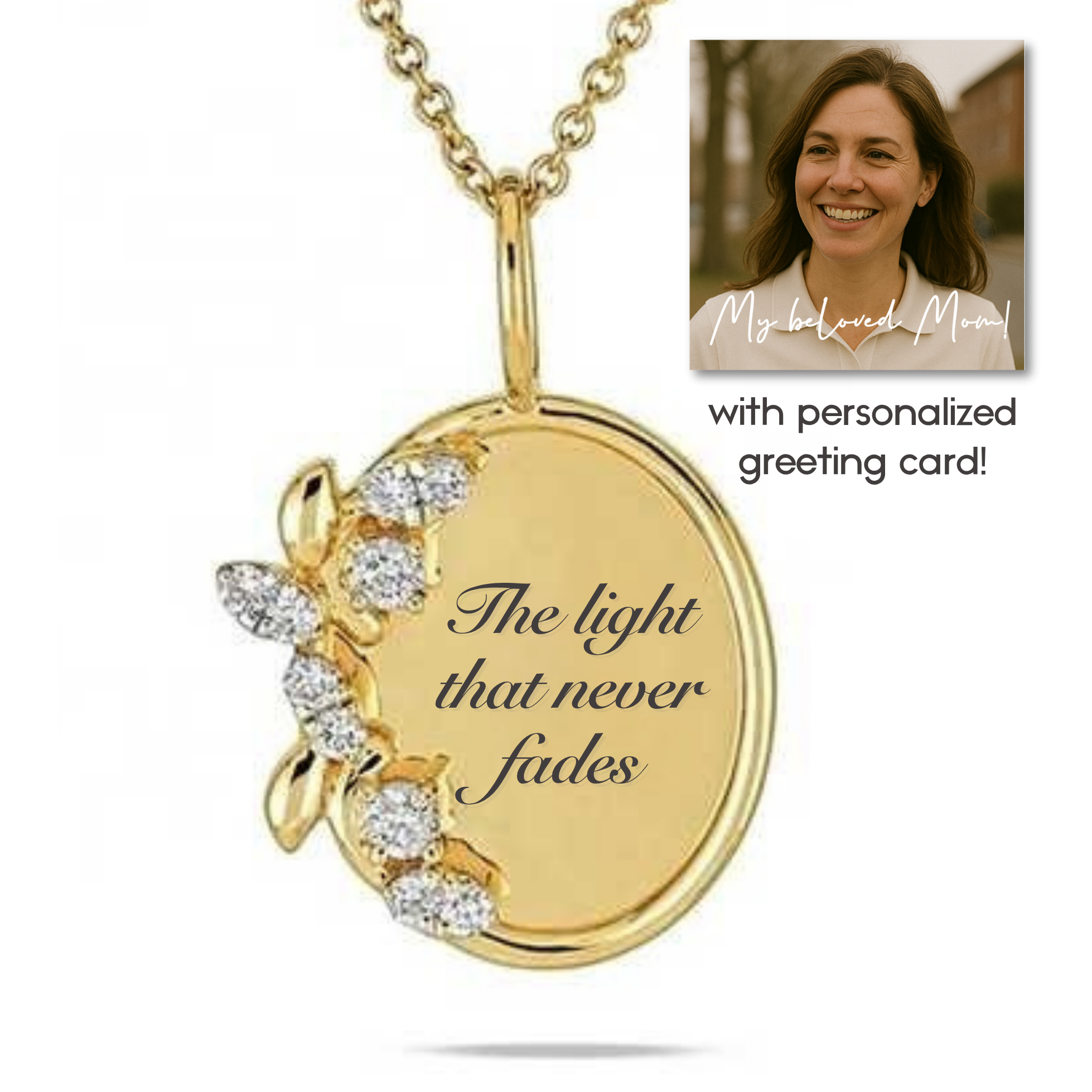 “The light that never fades” Necklace For Mom | S925