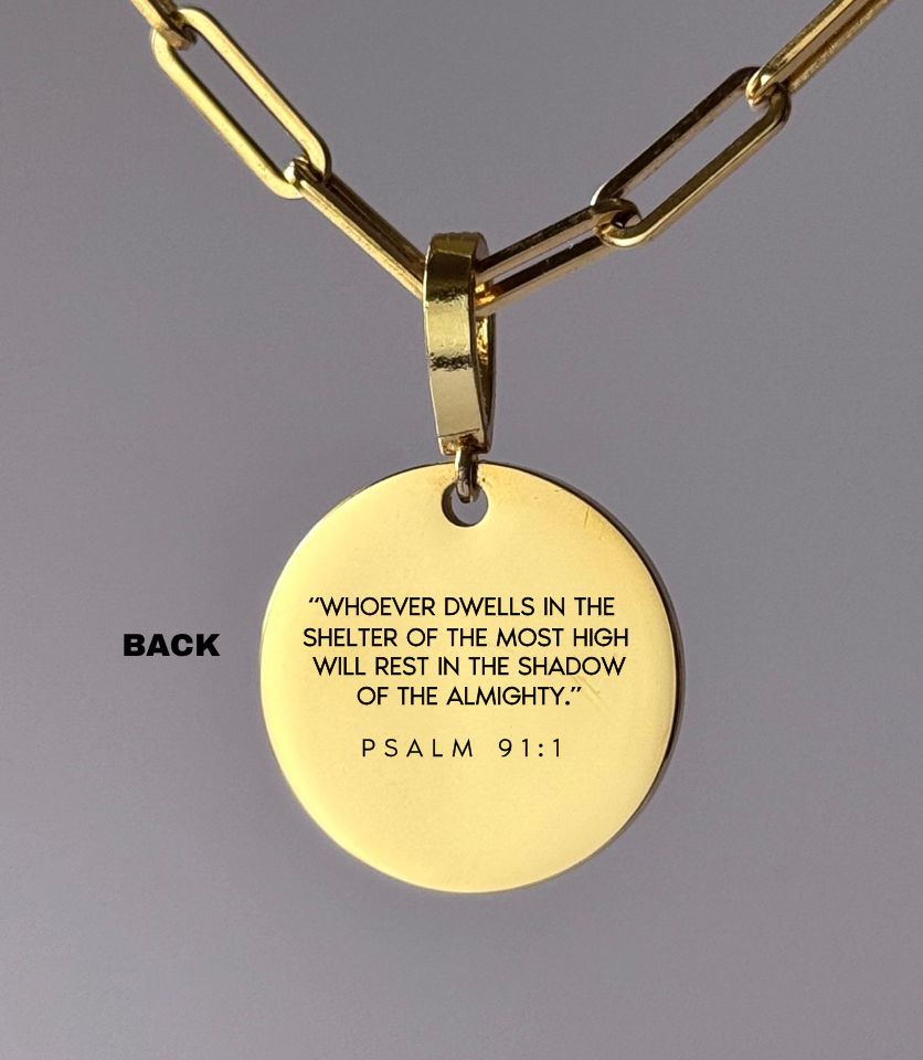 "DWELL IN THE MOST HIGH" Custom Name Necklace | Psalm 91:1