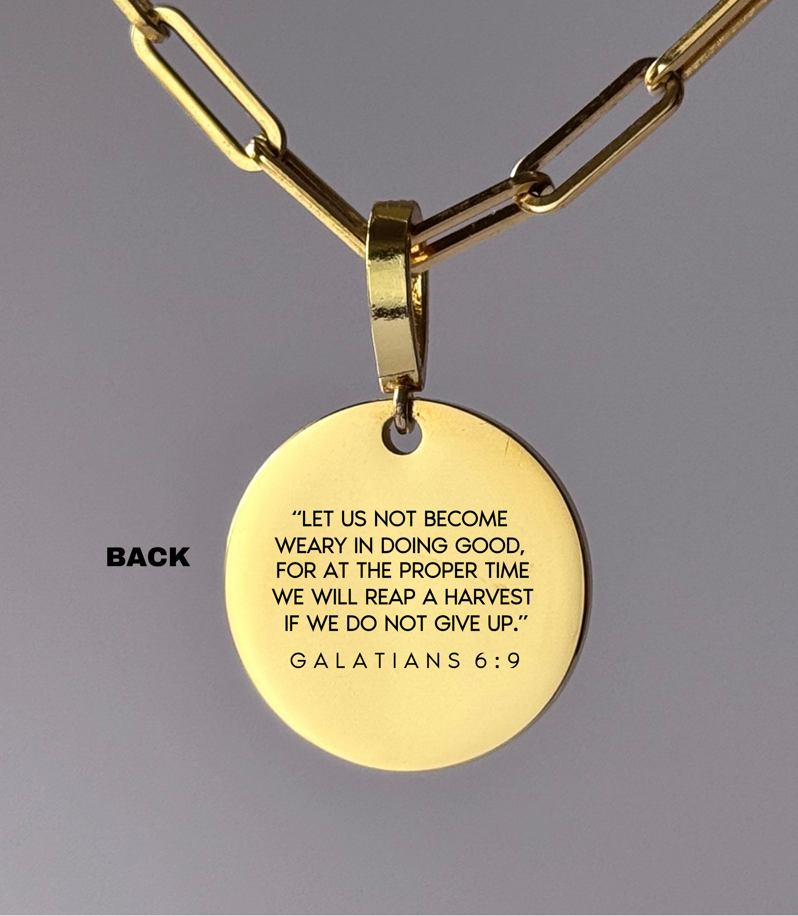 "YOUR HARVEST IS COMING SOON" Custom Name Necklace | Galatians 6:9