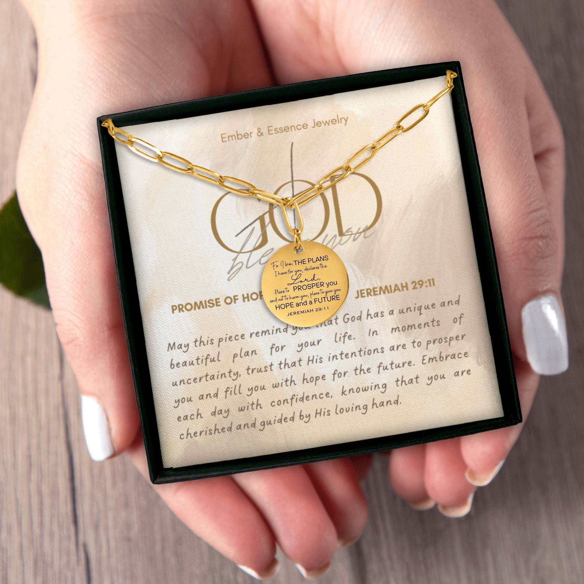 Promise of Hope Necklace - Jeremiah 29:11