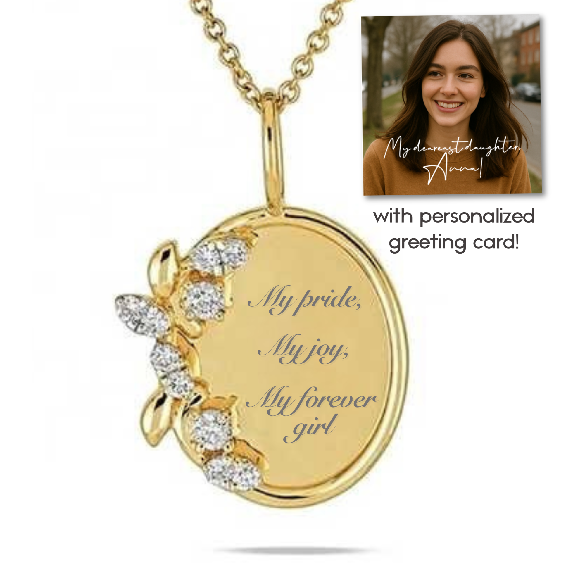 “My Pride, My Joy, My Forever Girl” Necklace For Daughter | S925