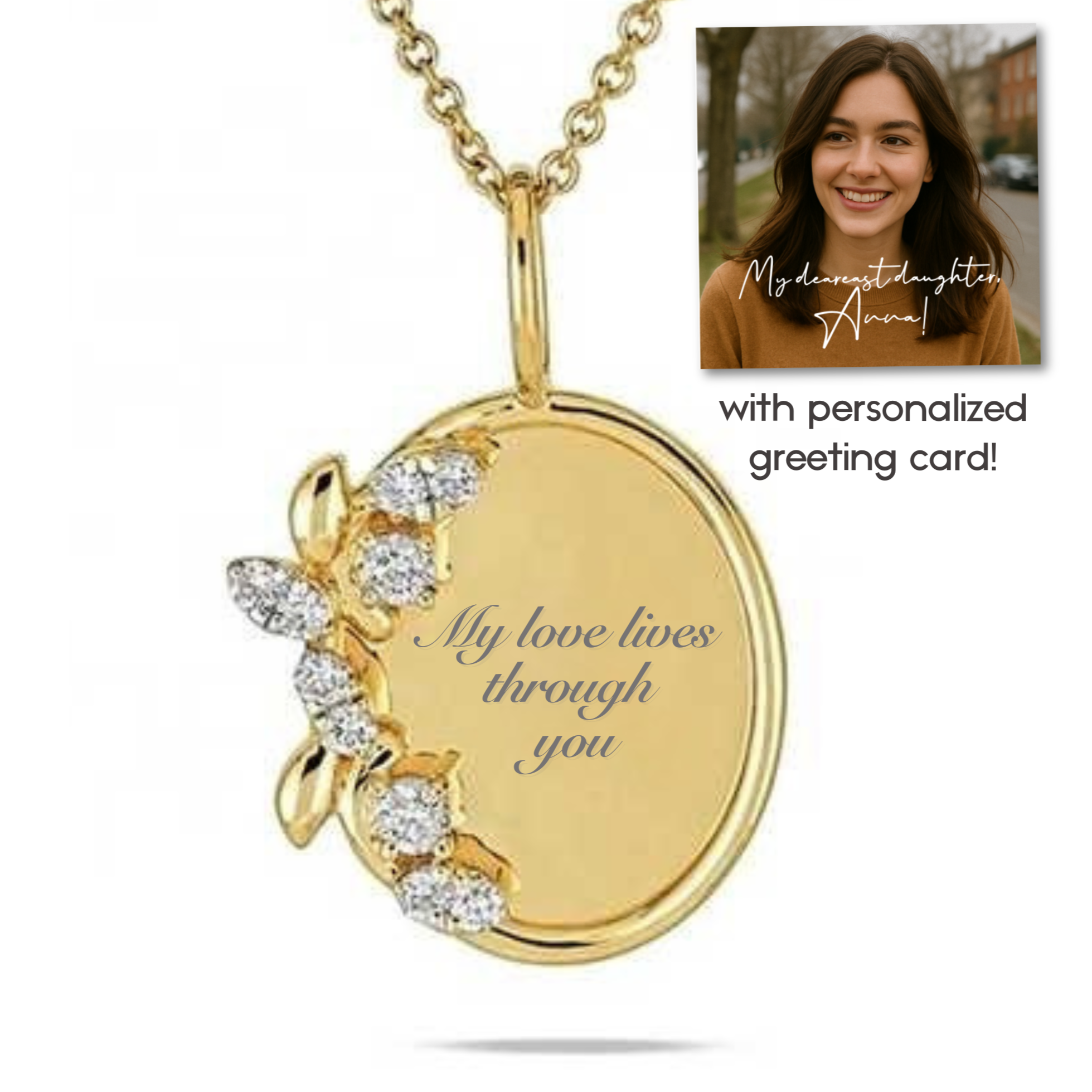 “My Love Lives Through You” Necklace For Daughter | S925