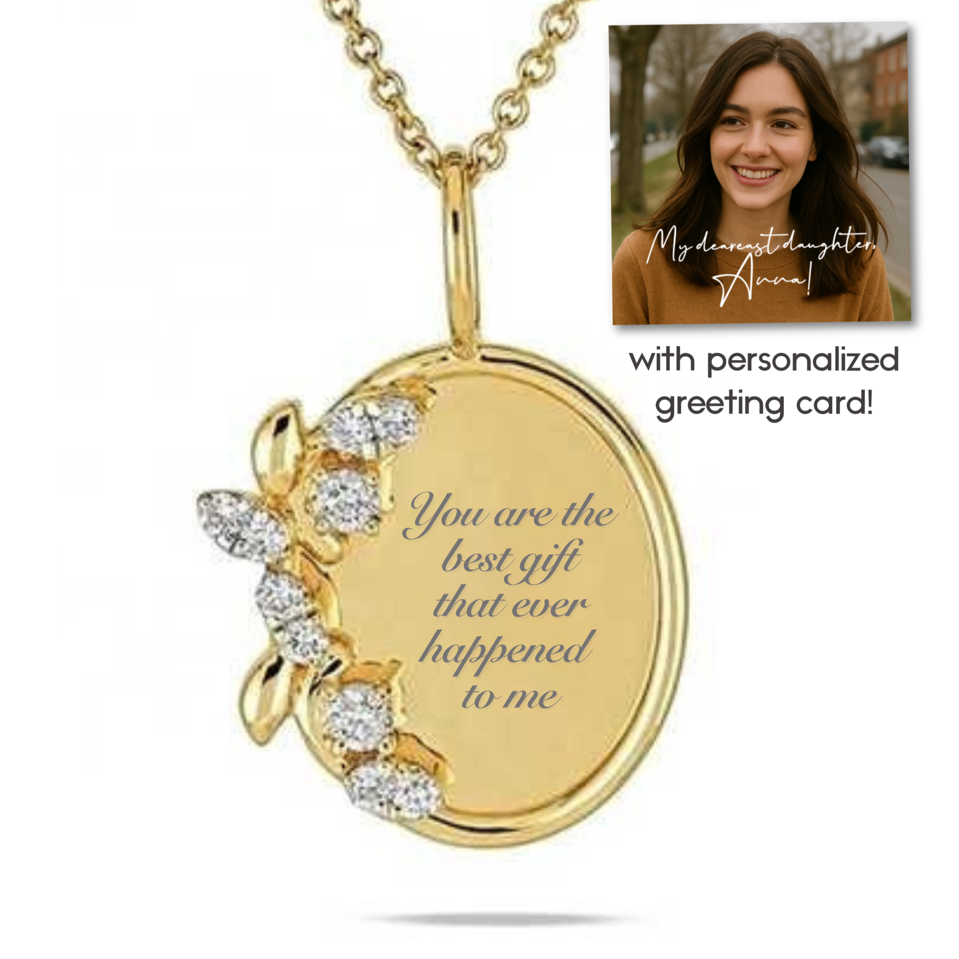 “You Are the Best Gift That Ever Happened to Me” Necklace For Daughter | S925