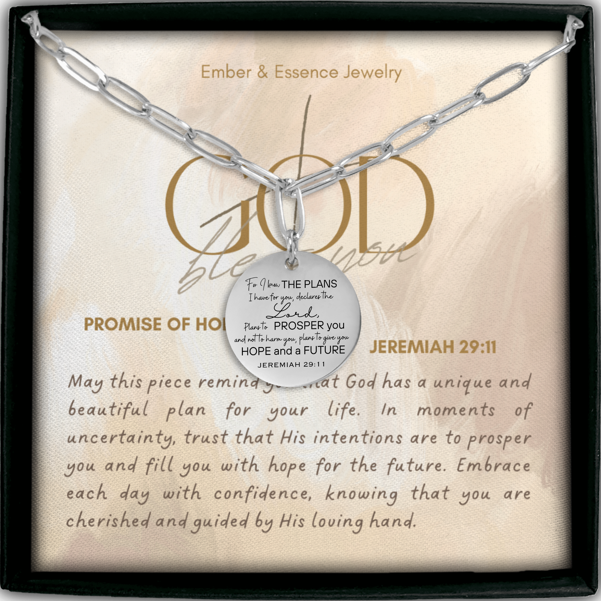 Promise of Hope Necklace - Jeremiah 29:11