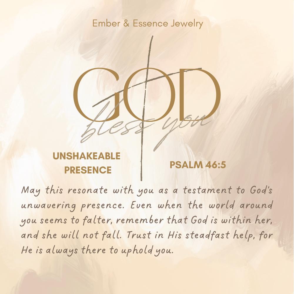 Psalm 46:5 Personalized Bible Verse Heart Necklace or Bracelet