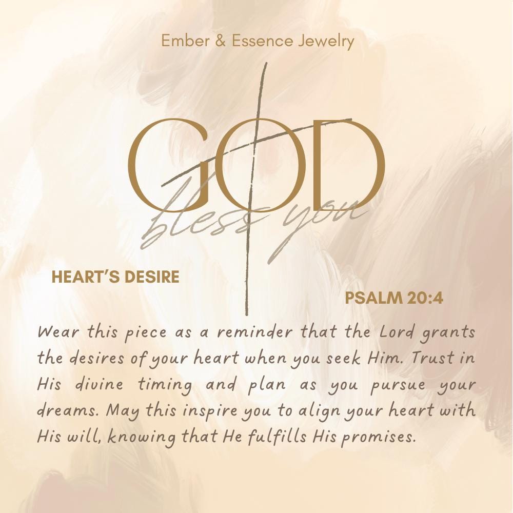 Psalm 20:54 Personalized Bible Verse Heart Necklace or Bracelet