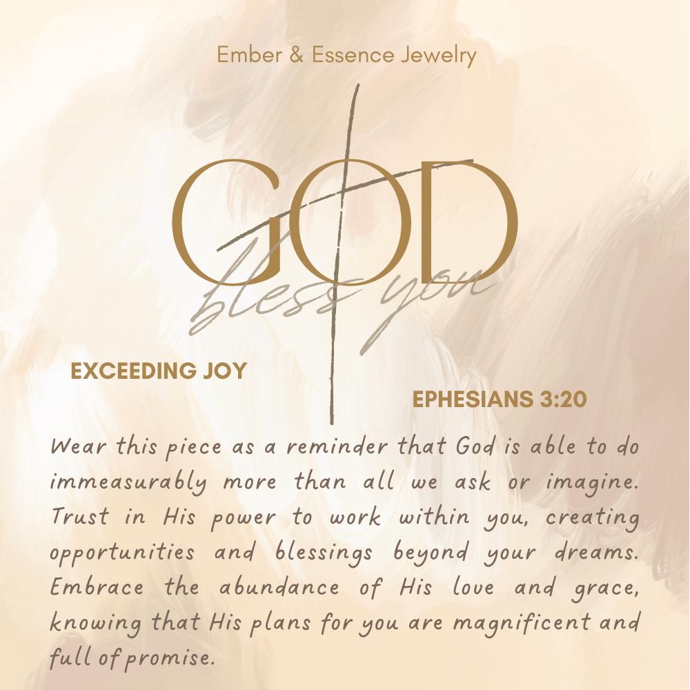 Ephesians 3:20 Personalized Bible Verse Heart Necklace or Bracelet