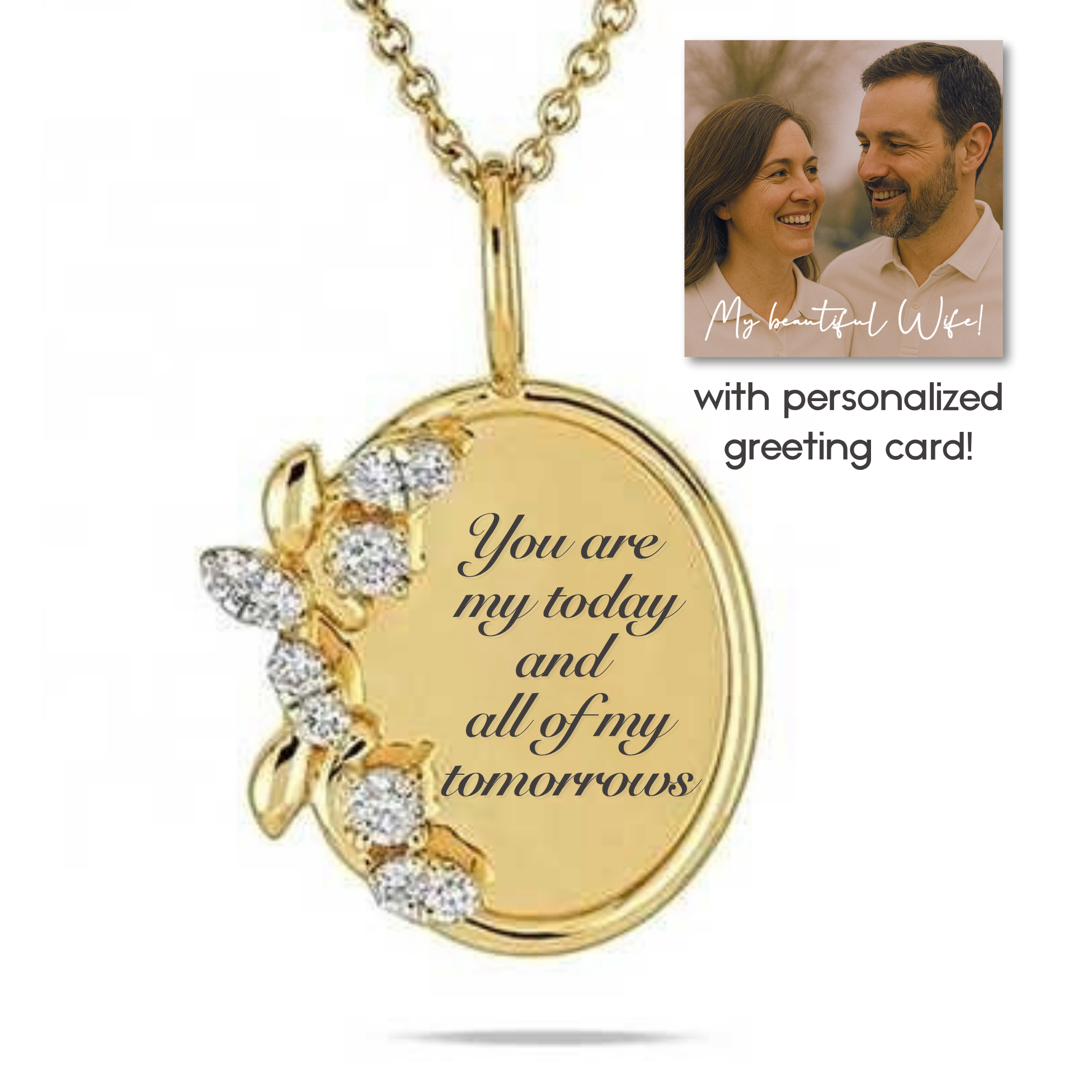 “You are my today and all of my tomorrows” Necklace For Wife or Girlfriend | S925