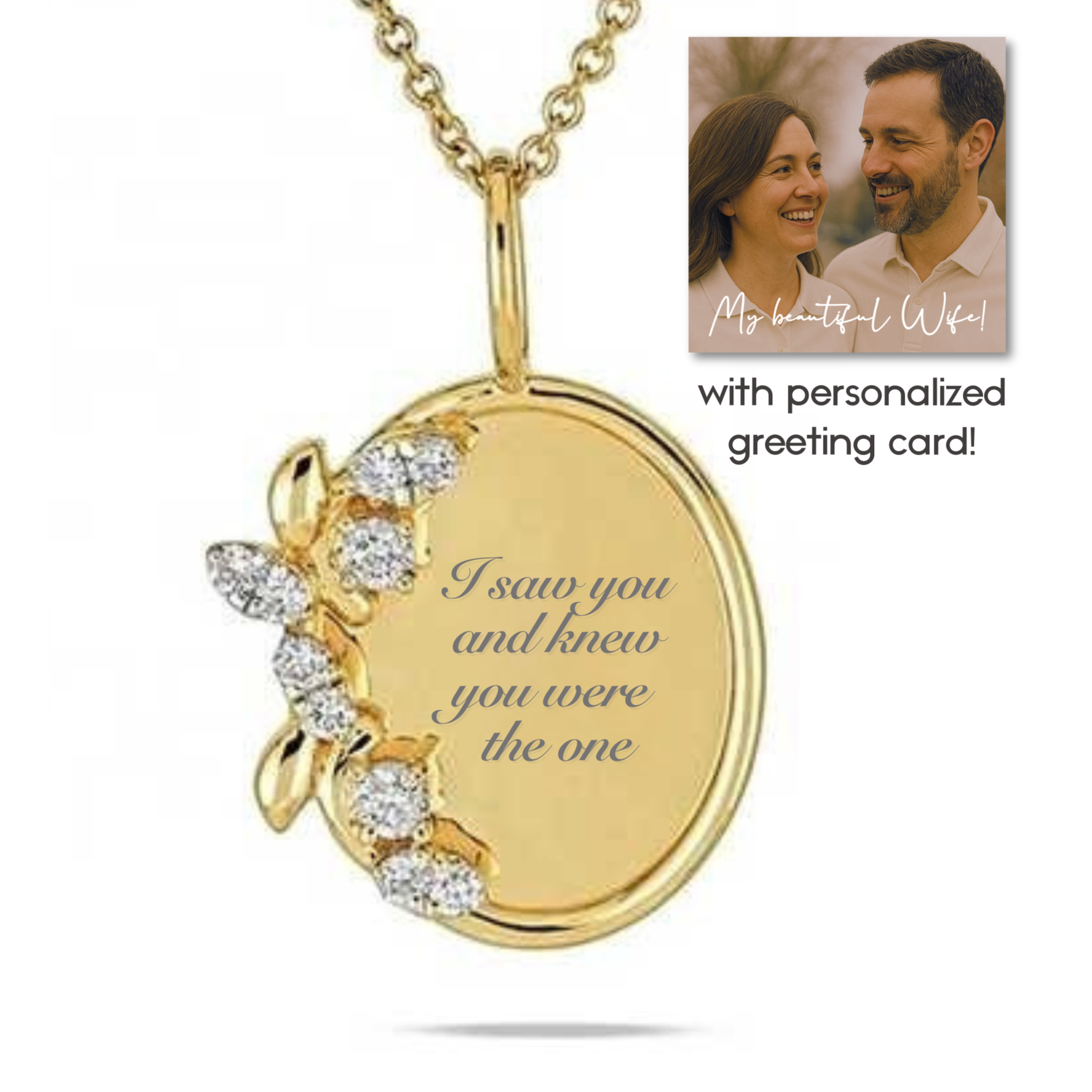 “I saw you and knew you were the one” Necklace For Wife or Girlfriend | S925